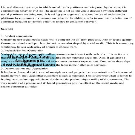 List and discuss three ways in which social media platforms are bein.pdf