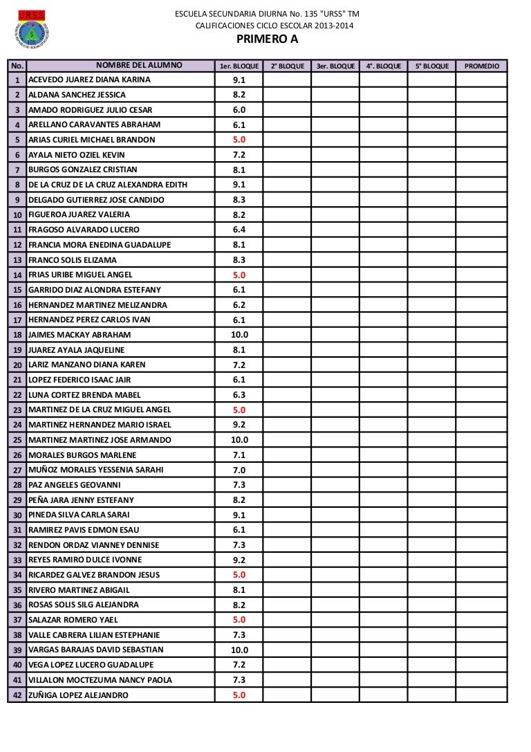 Listas 1A