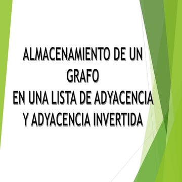 Listas de adyacencia