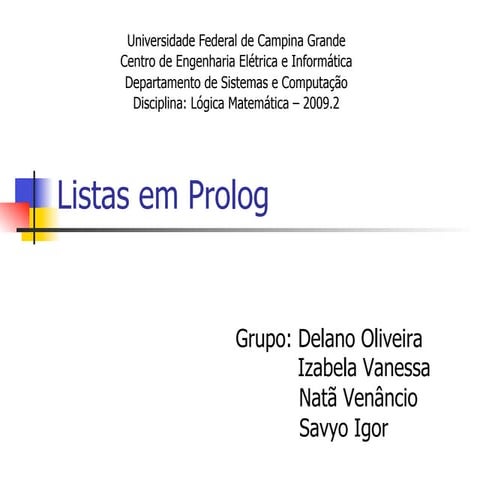 Listas em Prolog