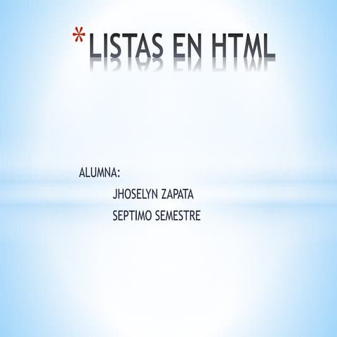 Listas en html