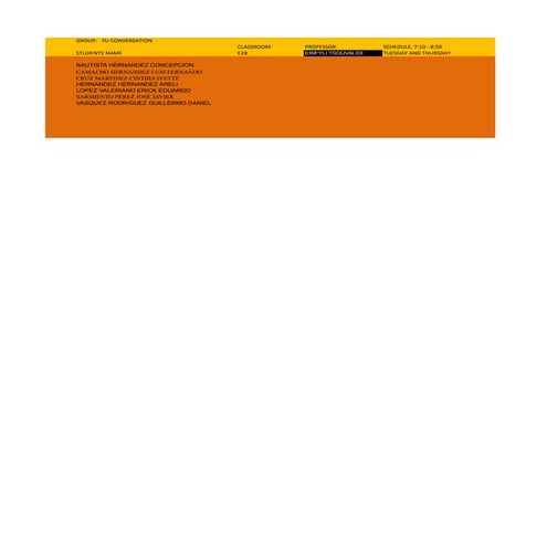 Listas ingles matutino 6º cuatrimestre 7 u