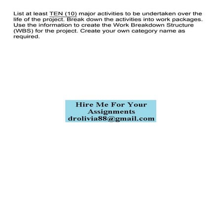 List at least TEN 10 major activities to be undertaken ove.pdf