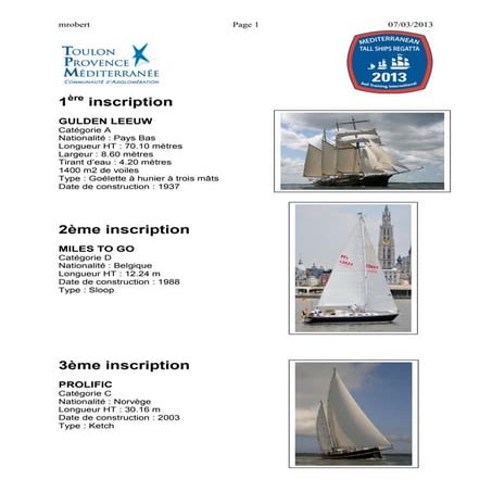 Liste bateaux tsr2013