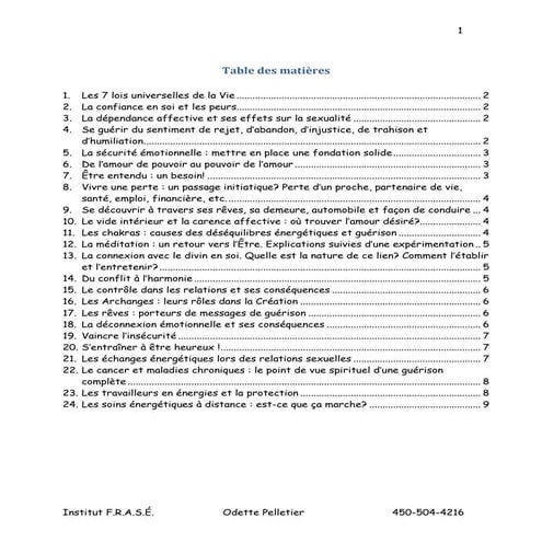 Liste des ateliers conférences