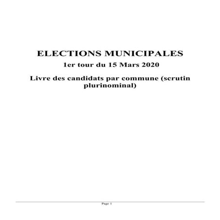 Morbihan. Municipales tous les candidats des communes de -1000 habitants