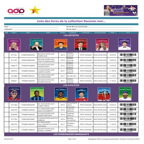 Liste des livres de la collection raconte moi