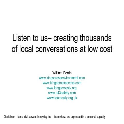 Listen To Us  Creating Thousands Of Local