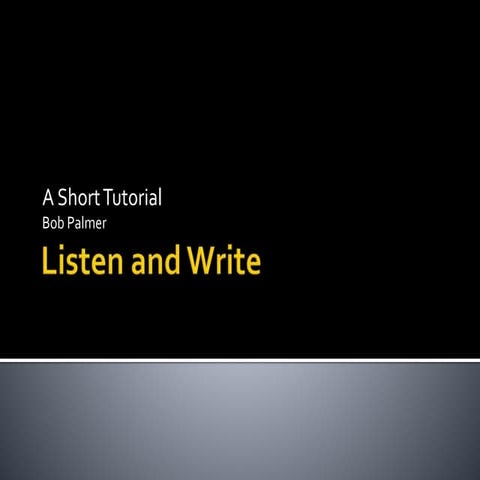 Listen and write