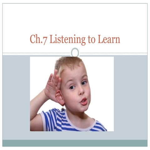 Teaching Listening