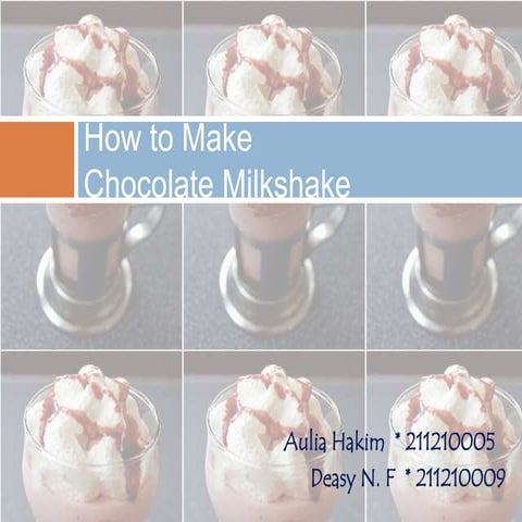 How to make chocolate milkshake