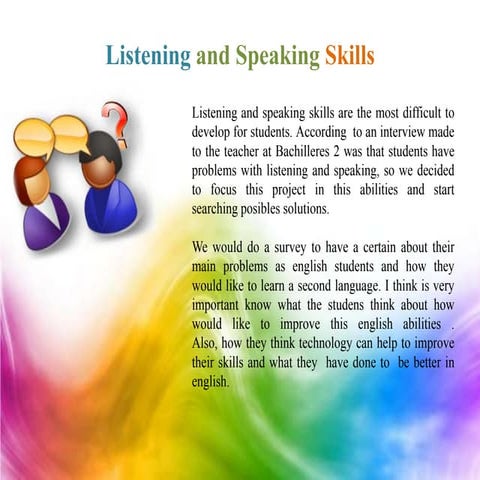 Listening and Speaking Skills