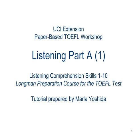 Listening a skills 1 10