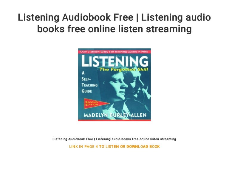Listening Audiobook Free Listening audio books free online listen s…