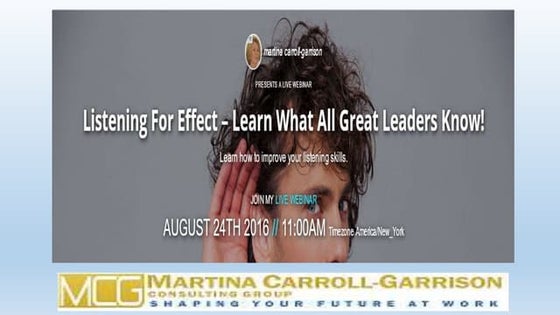 Listening for effect – learn what all great leaders know 