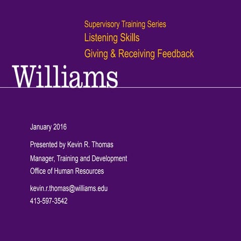 Listening and Giving & Receiving Feedback | PPTX