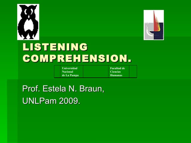 Listening Comprehension Macroskill