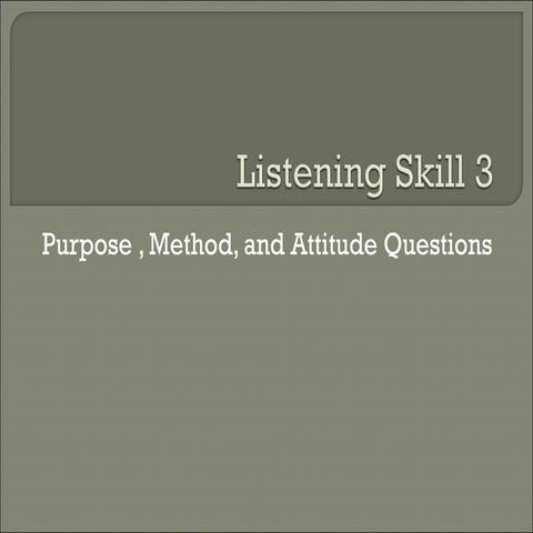 Listening Skill 3