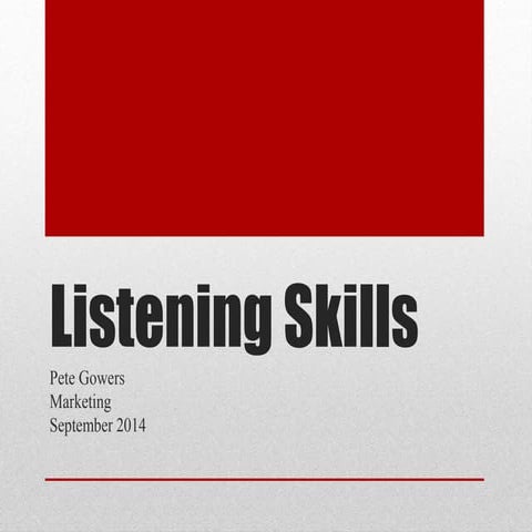 Listening skills
