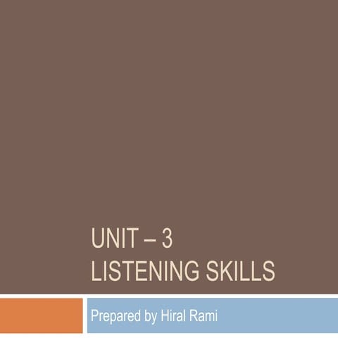 Listening skills