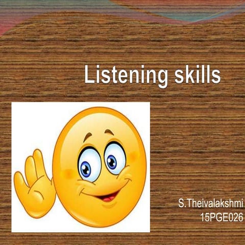 Introduction to Listening Skills | PPTX