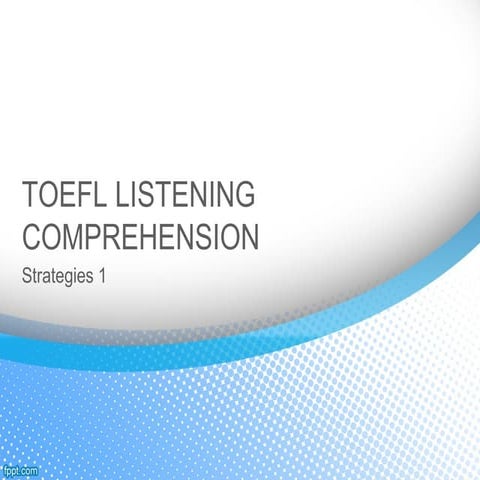 Listening strategies 1