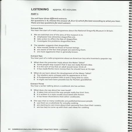 Listening test practice with keys at the end | PDF