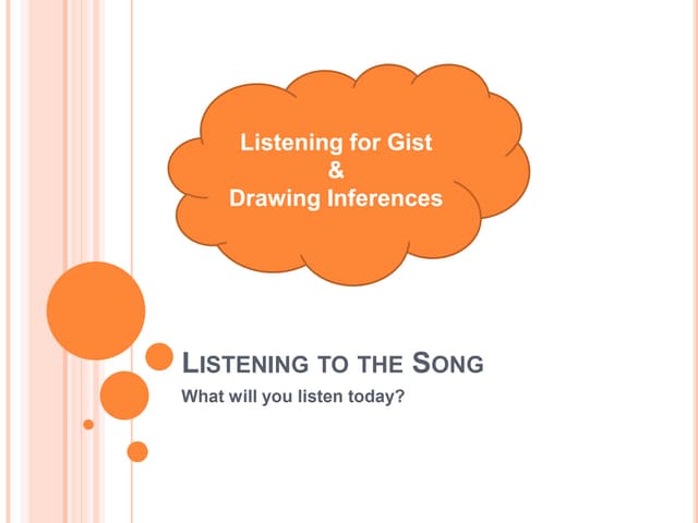 Listening to the song