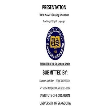 Listening Utterances                   .