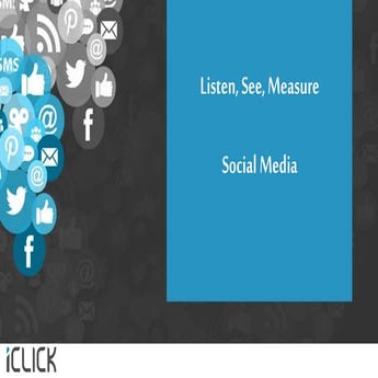 Listen, see, measure on social media 