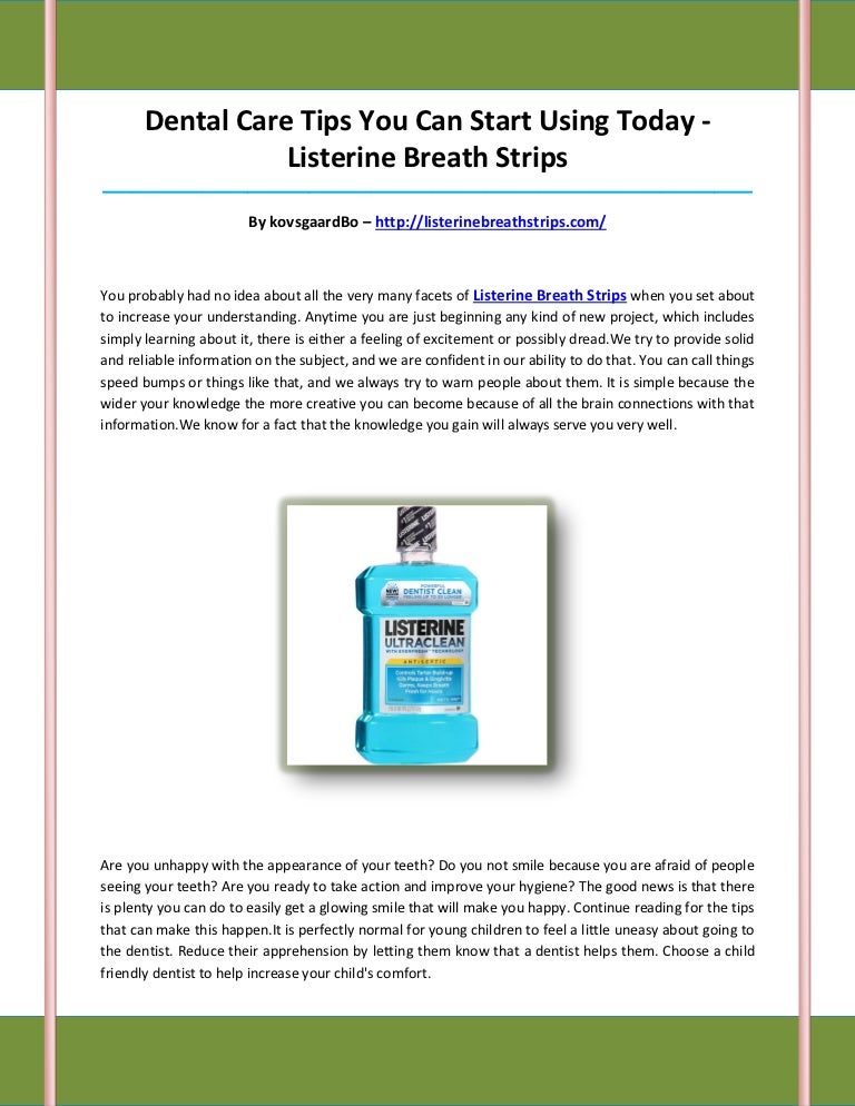 Listerine breath strips