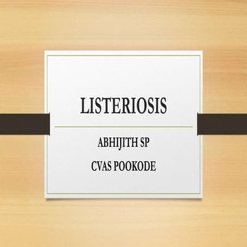 Listeriosis