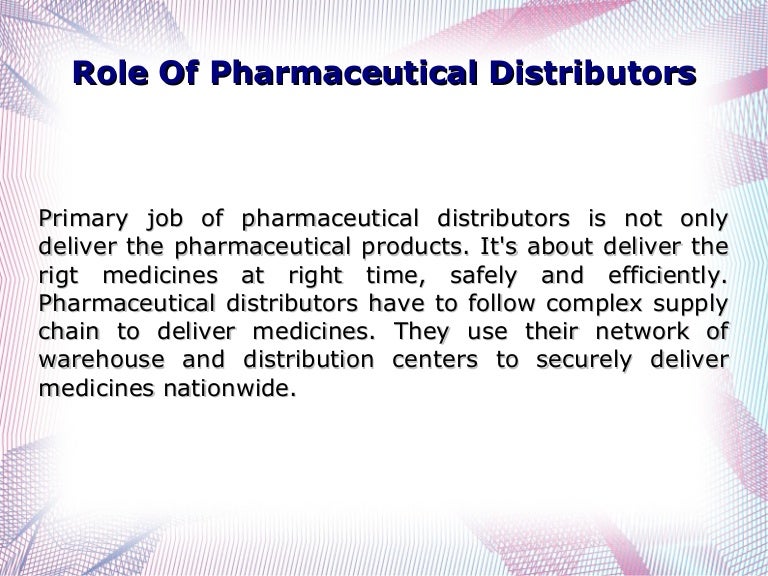 Listing of pharmaceutical distributors in india