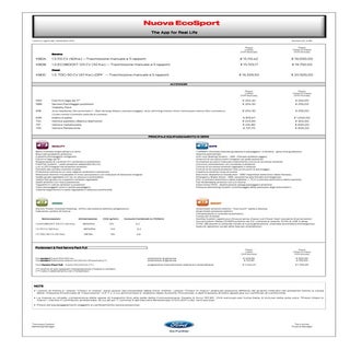 Listino Ford EcoSport