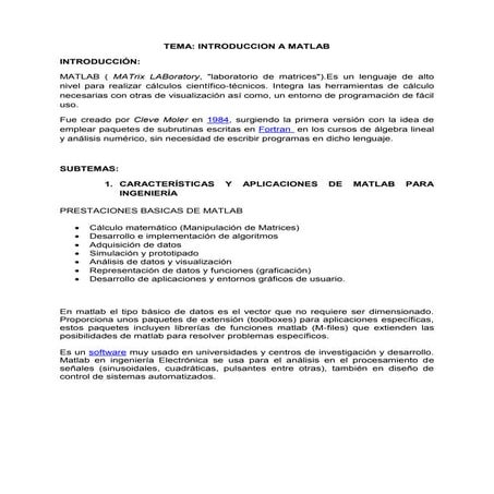 Introduccion a Matlab