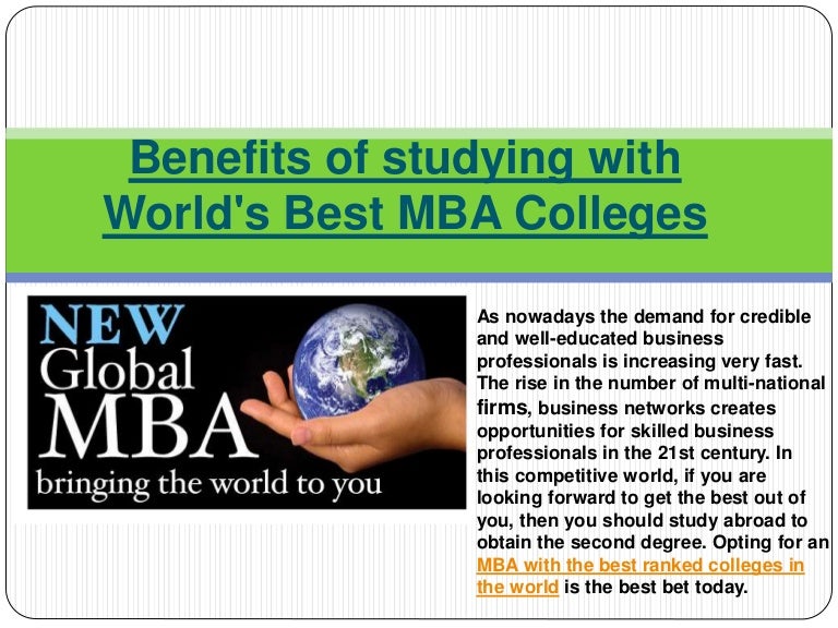 List of best mba colleges in the world