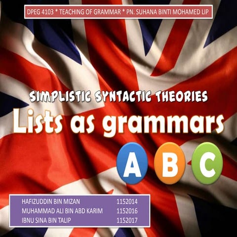 List As Grammars theory