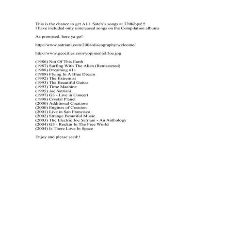 List of joe satriani albums