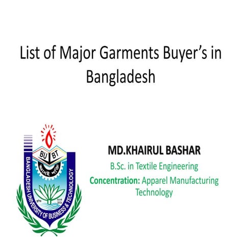 List of major garments buyer’s in bangladesh