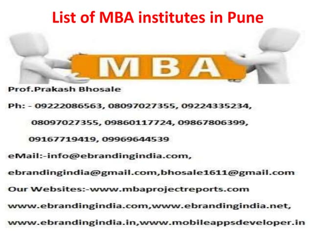 List of mba institutes in pune