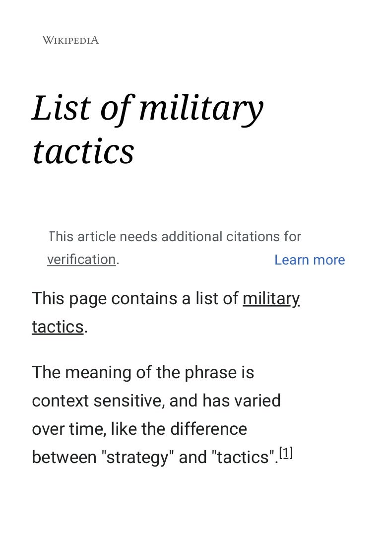 List Of Military Tactics Wikipedia