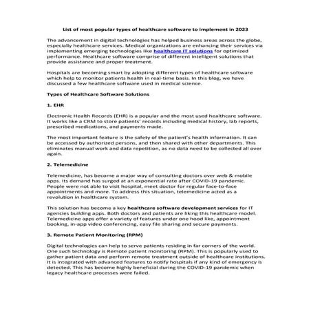 List of most popular healthcare software to implement in 2023.pdf