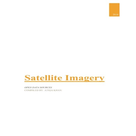 Open Sources for Satellite Imagery 2016 | PDF