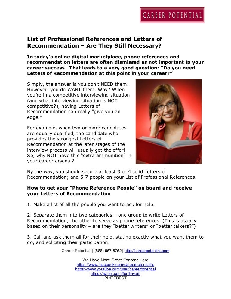list of professional references and letters of recommendation how to write a list of professional references
