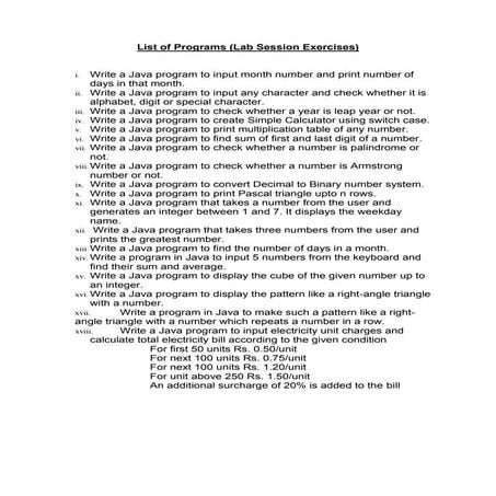 Java List of Programs.docx