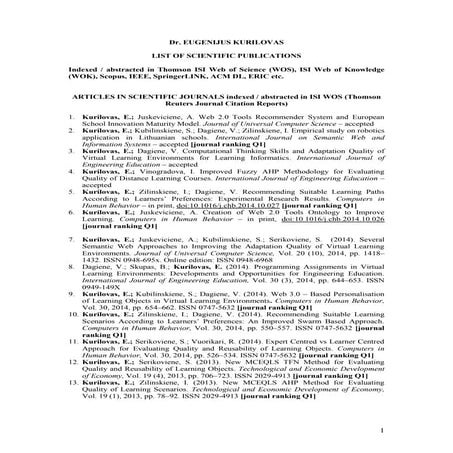 List of scientific publications