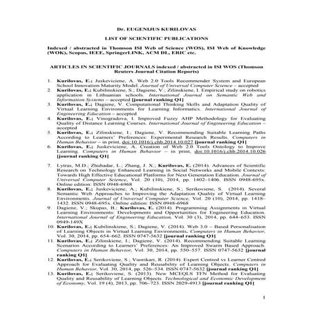 List of scientific publications