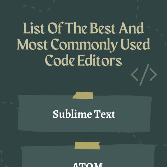 List Of The Best And Most Commonly Used Code Editors.pdf
