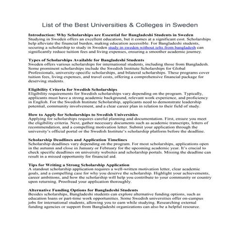 List of the Best Universities & Colleges in Sweden.pdf