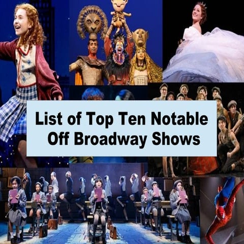 List of top ten notable off broad way shows | PPT